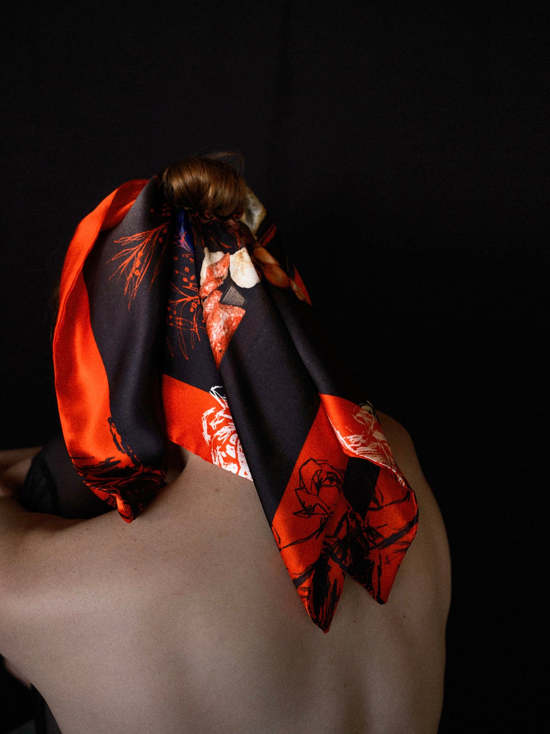 Gena_Milanesi_square_scarf_scrunchie_hair_tie_gift