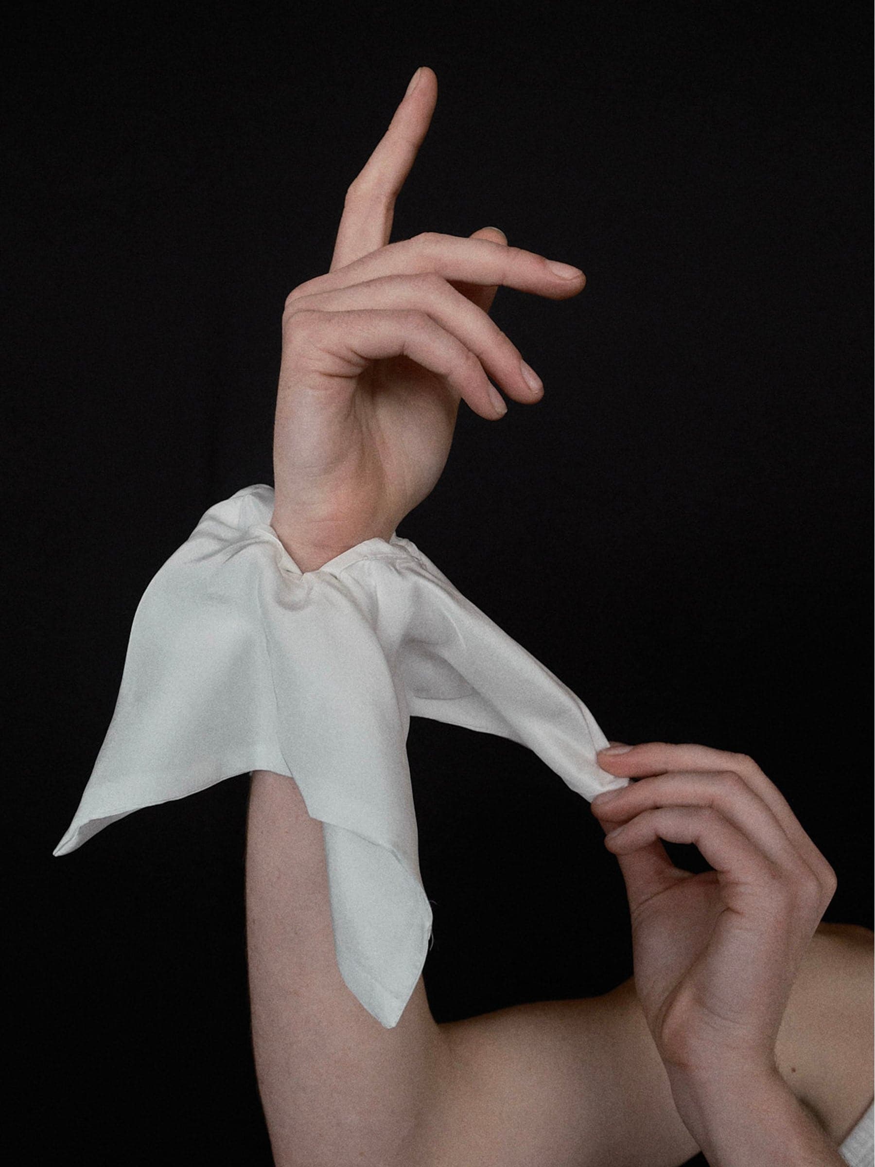 White_pearl_silk_sustainable_square_hair_scrunchie_gift
