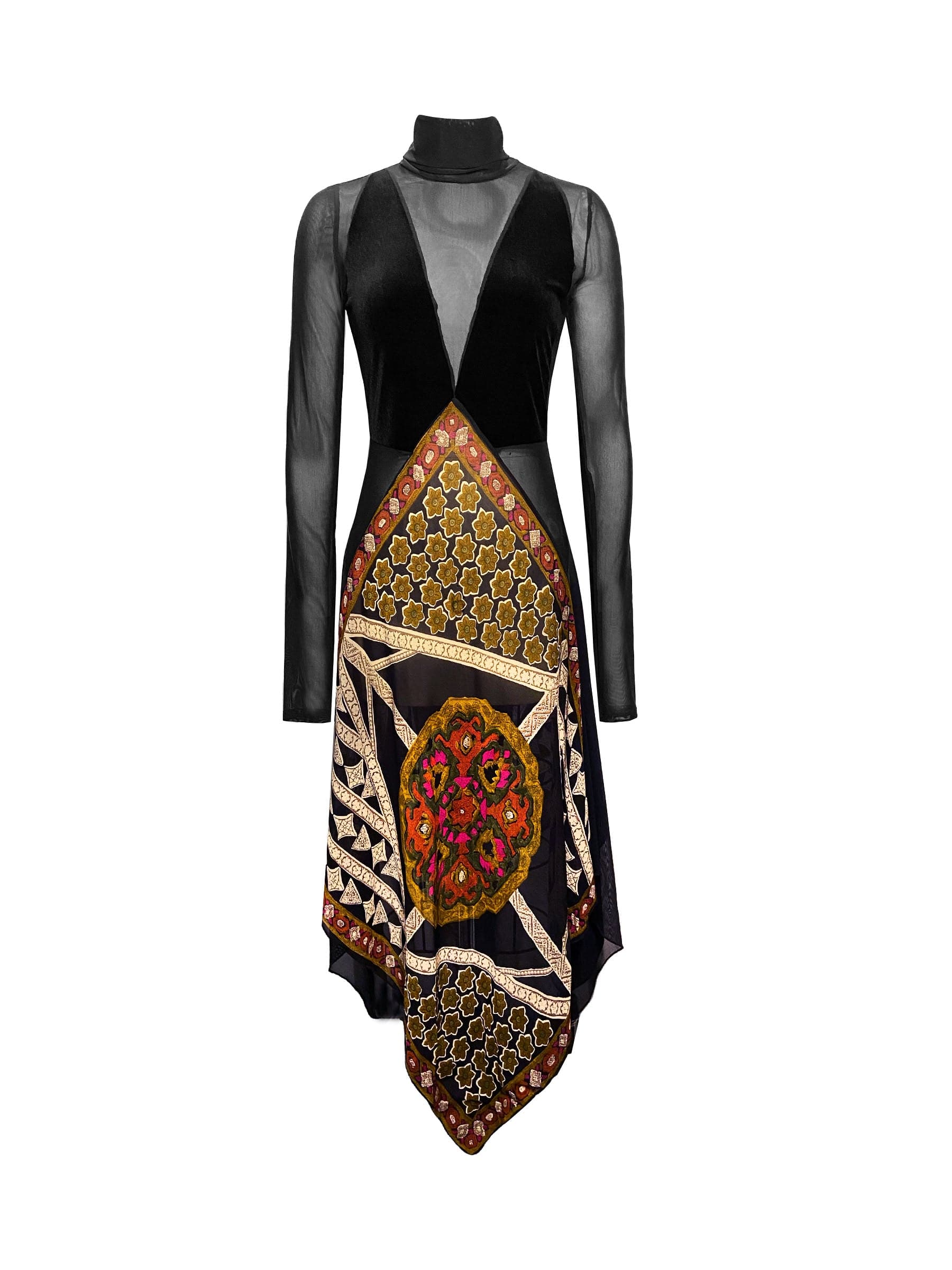 Boho_Repurposed_Tablecloth_Scarf_Hem_Dress