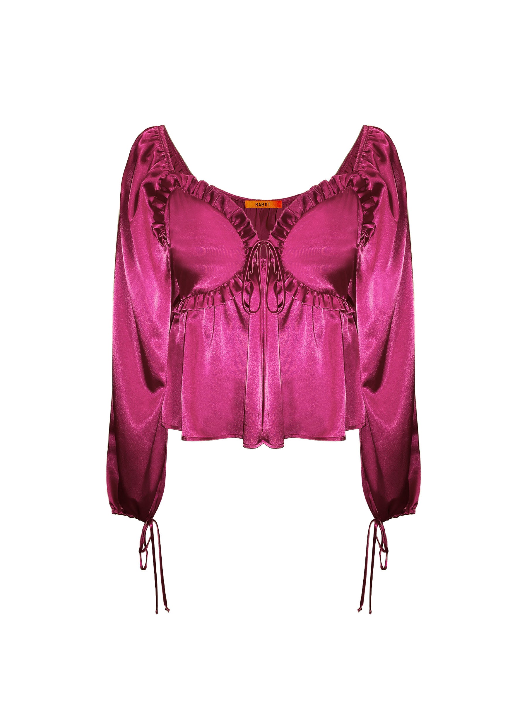 Pink_ruffle_babydoll_satin_top
