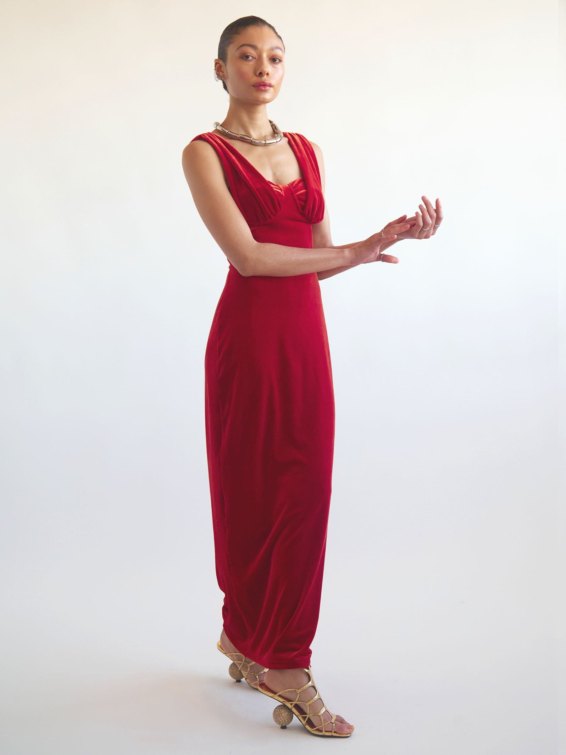 Rust_orange_velvet_corset_maxi_dress