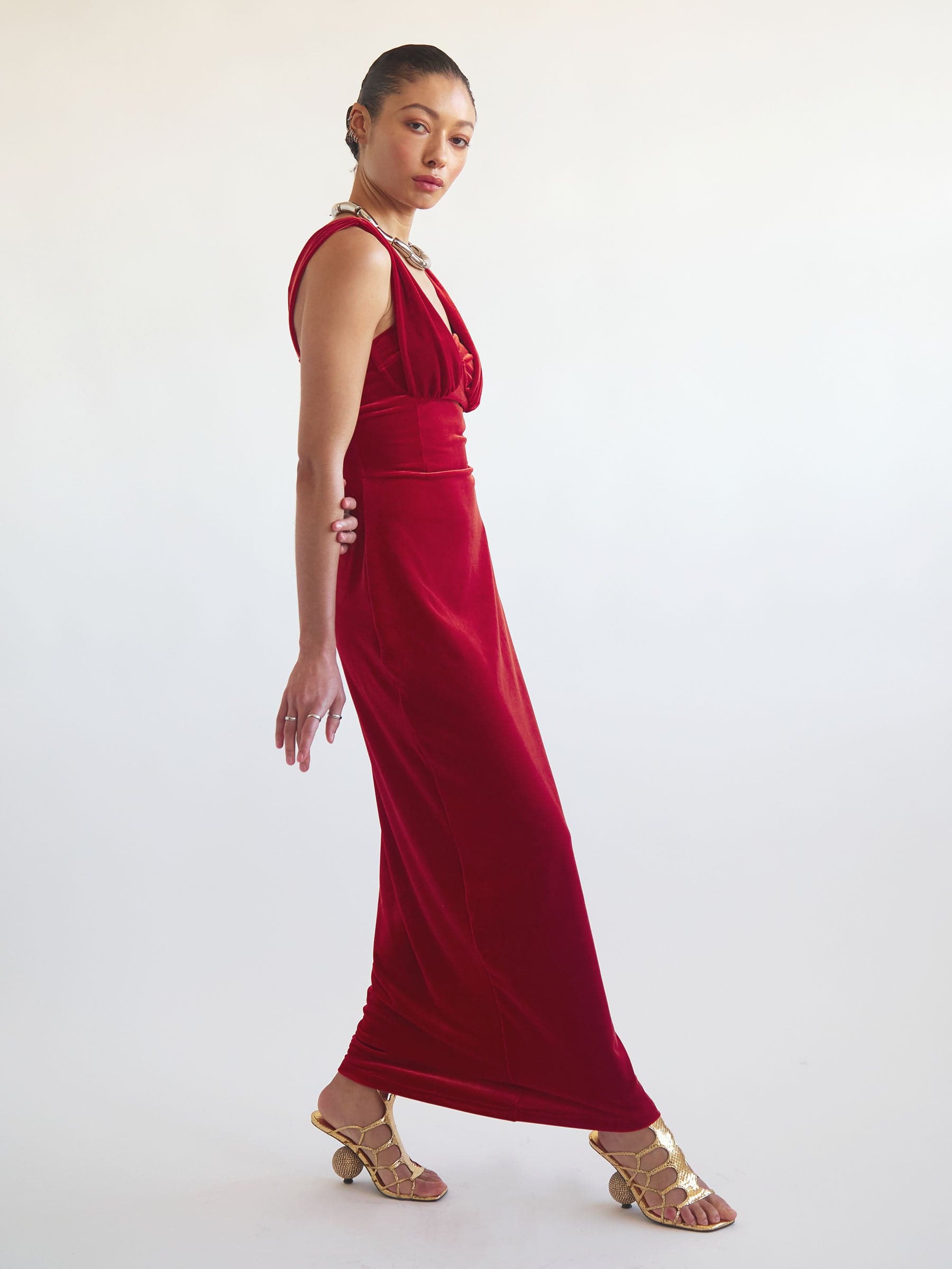 Rust_orange_velvet_corset_maxi_dress