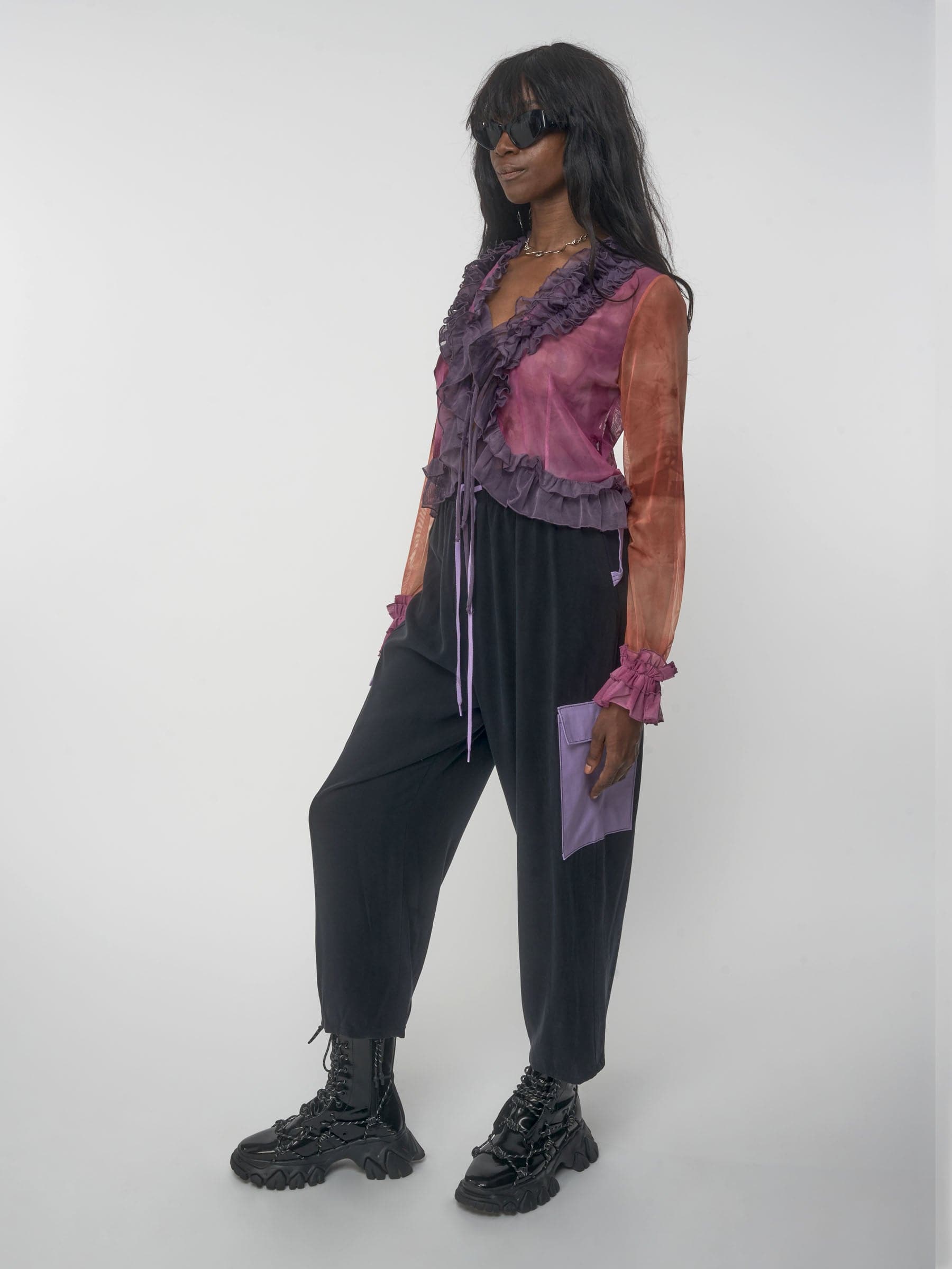 Black soft sustainable Tencel cargo pant