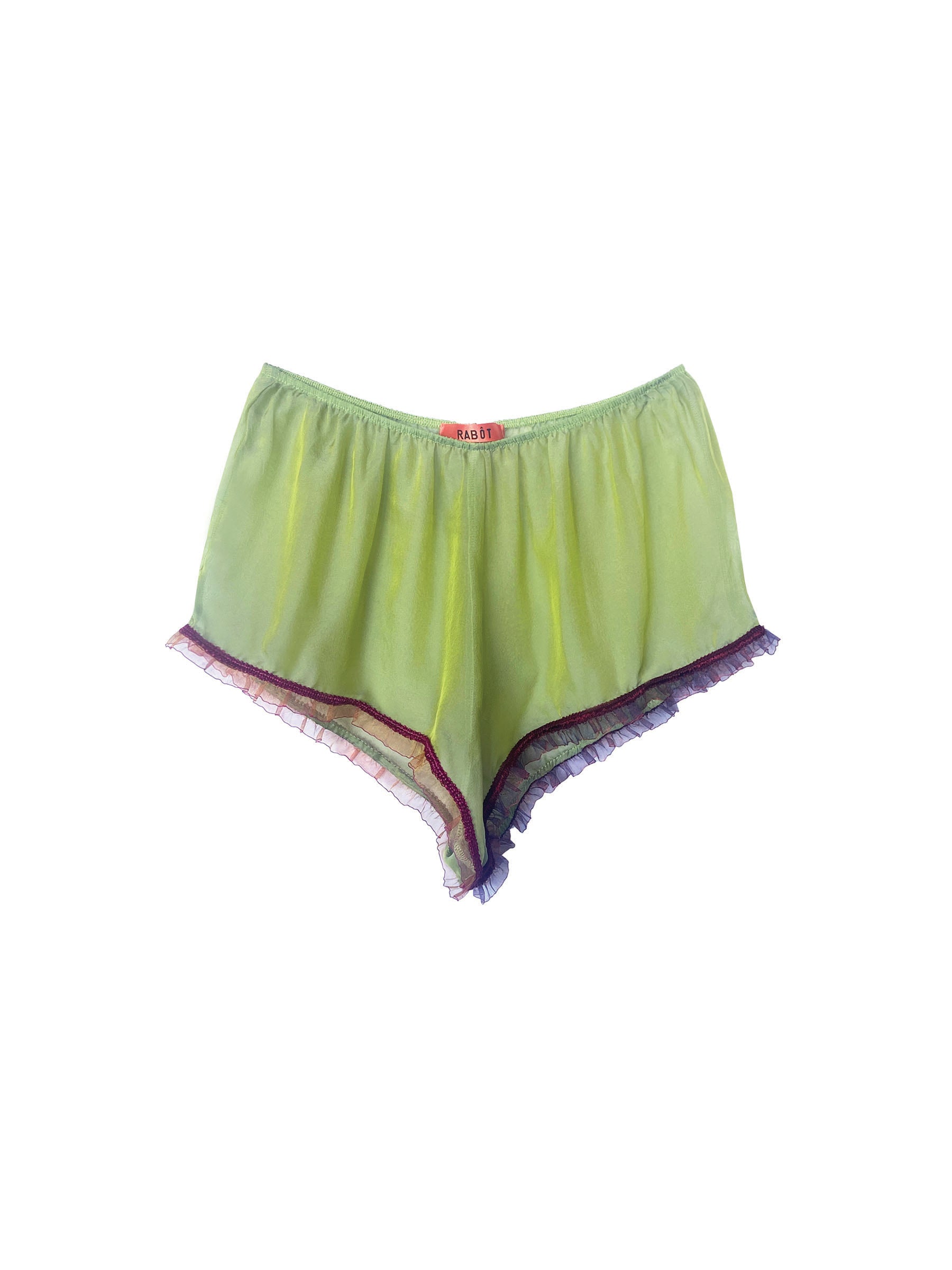 Light_green_chartreuse_silk_swingy_ruffle_short