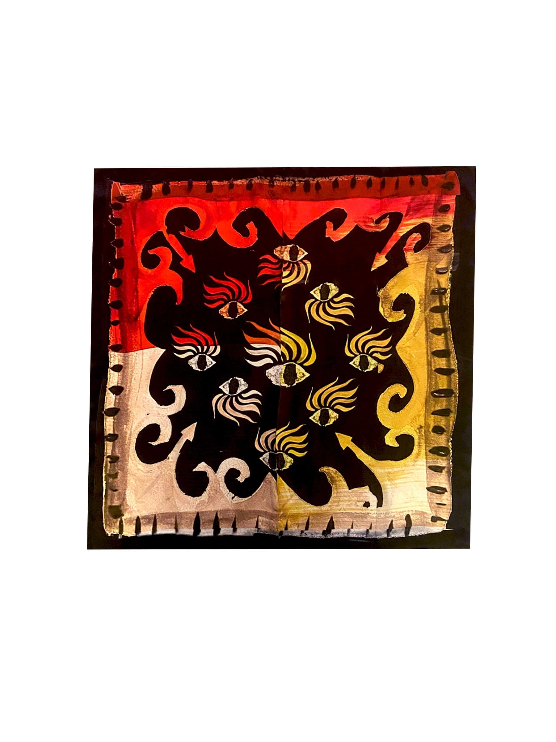Printed Rabôt silk scarf