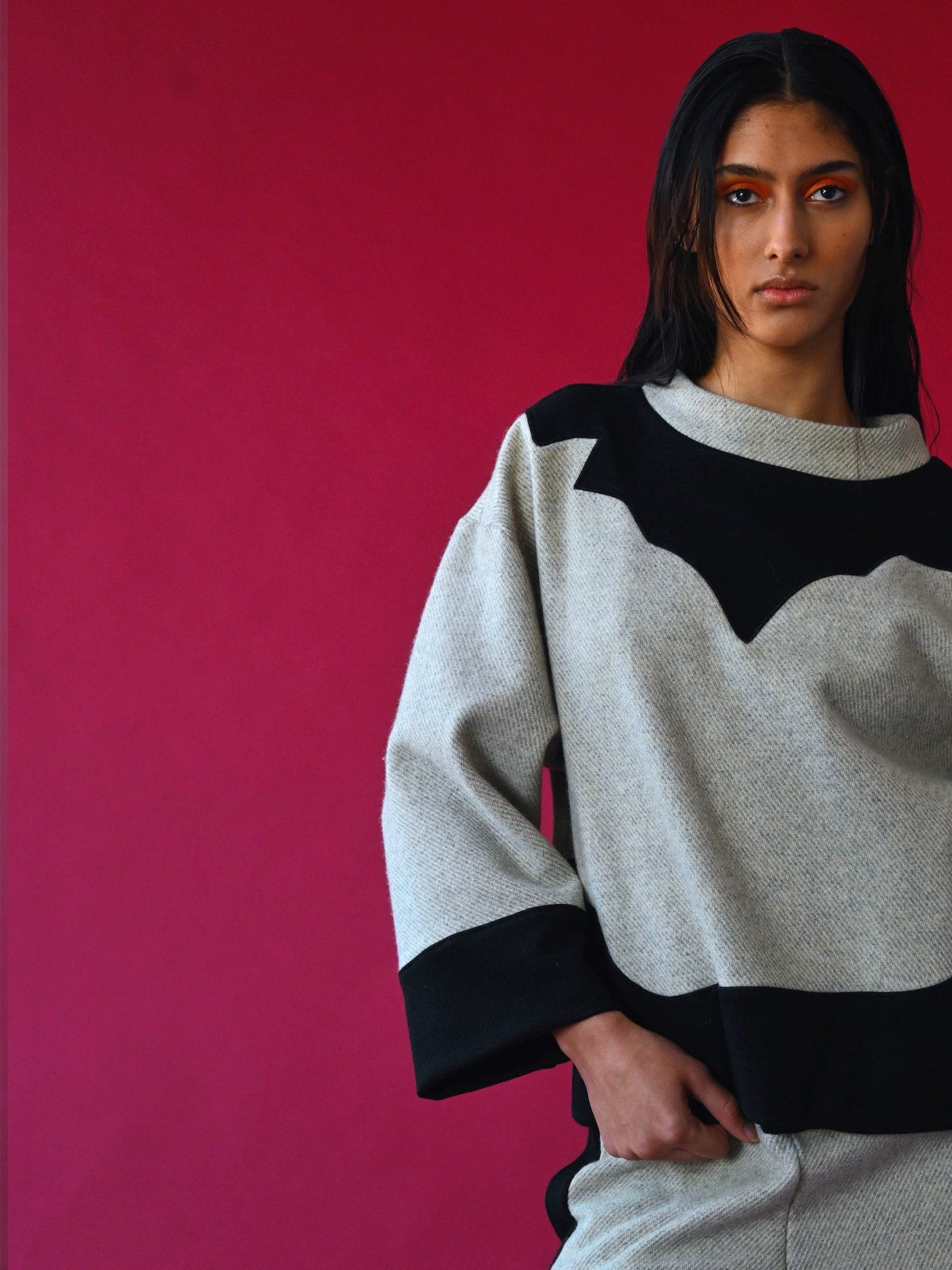 Cowboy seamed heather sweatshirt