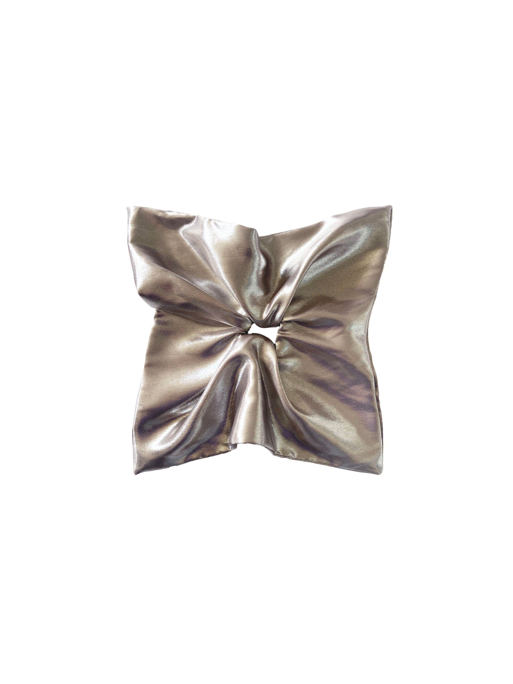 Silver_metallic_sustainable_square_hair_scrunchie_gift