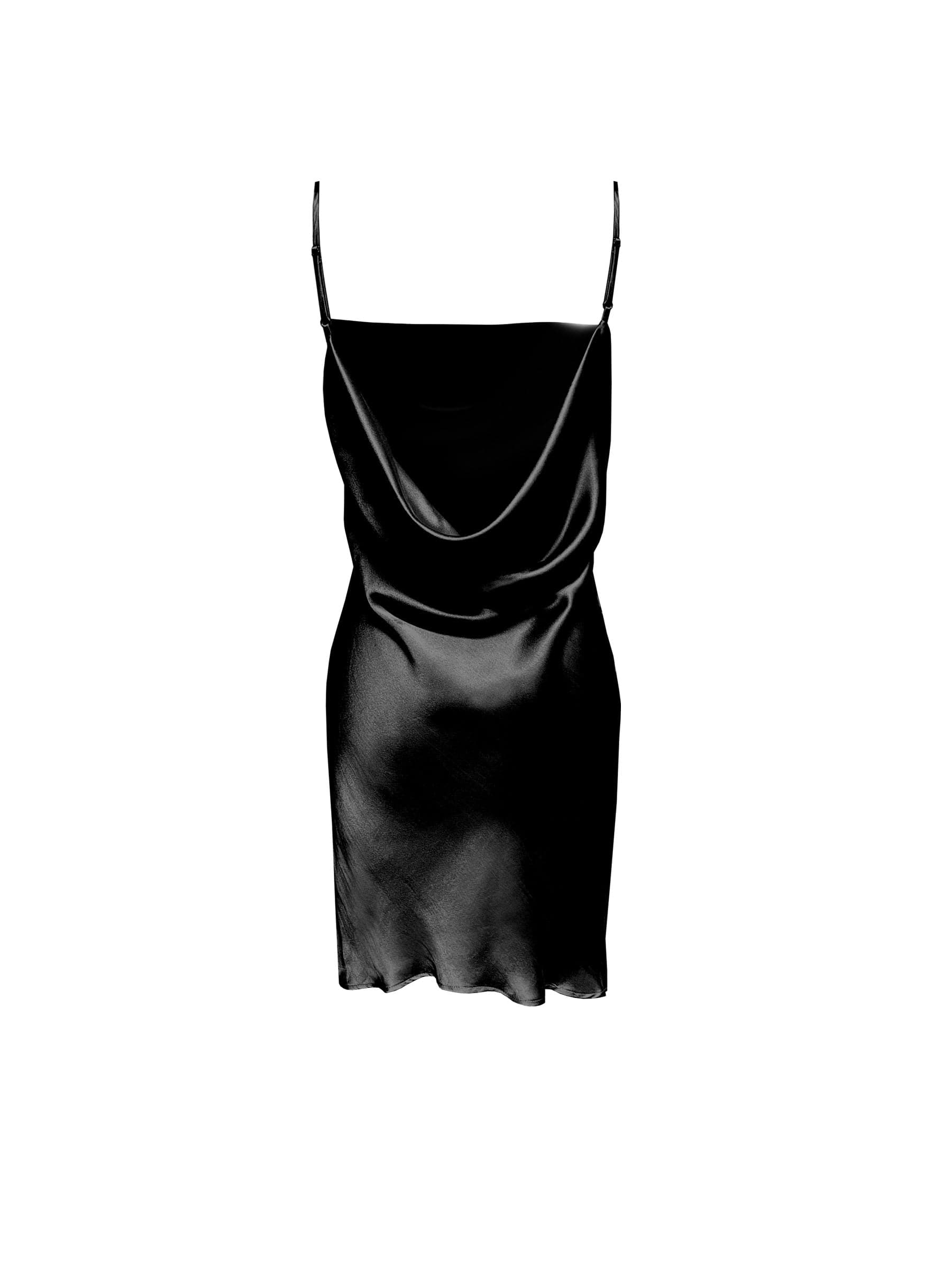 Rabôt bias cut black silk slip dress