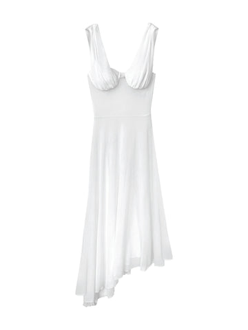 White_cotton_mesh_corset_mermaid_dress