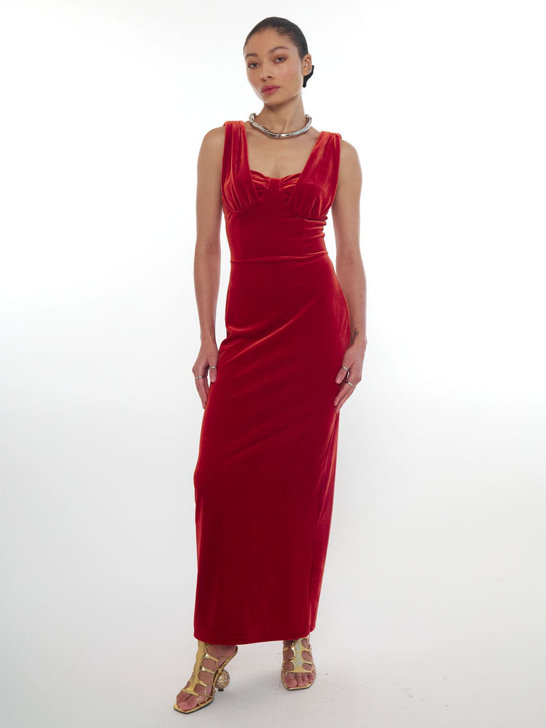 Velvet Pasha Dress in Siren