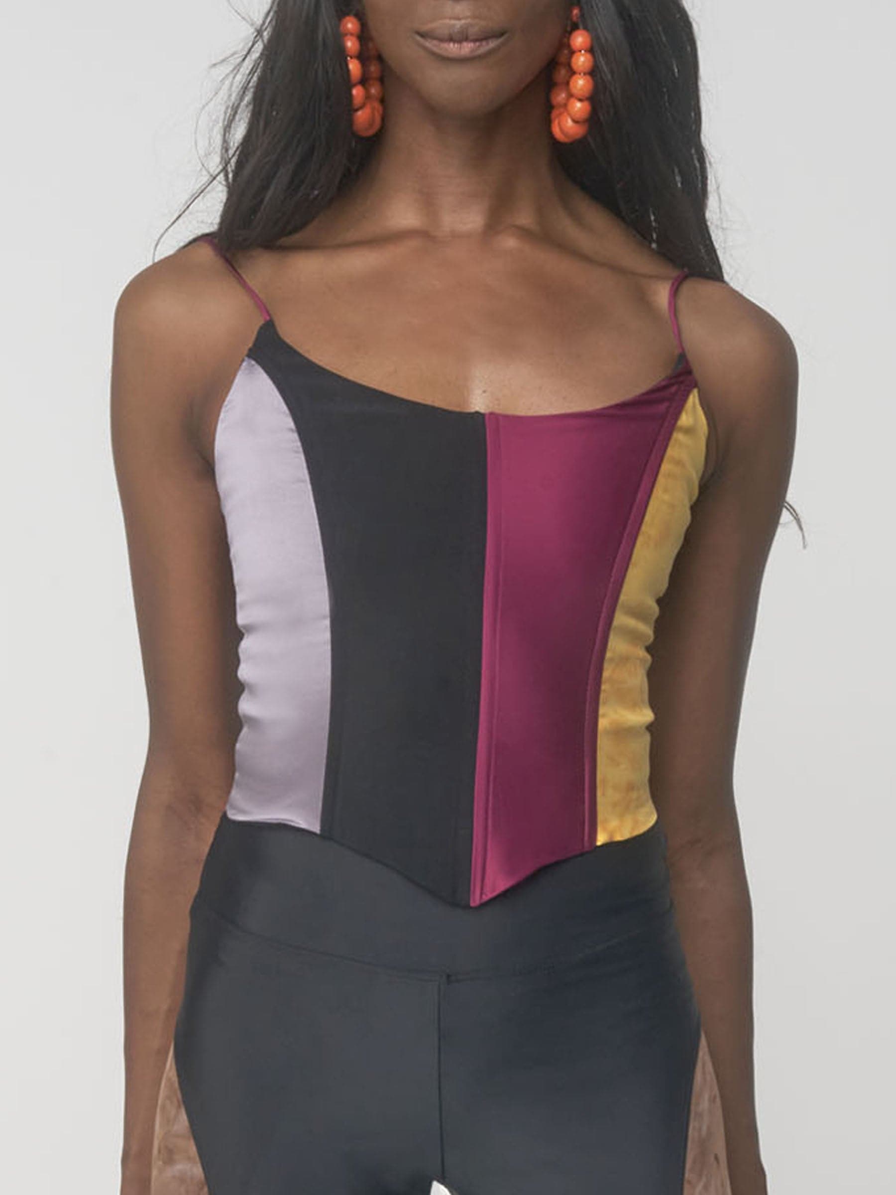Colorblocked corset
