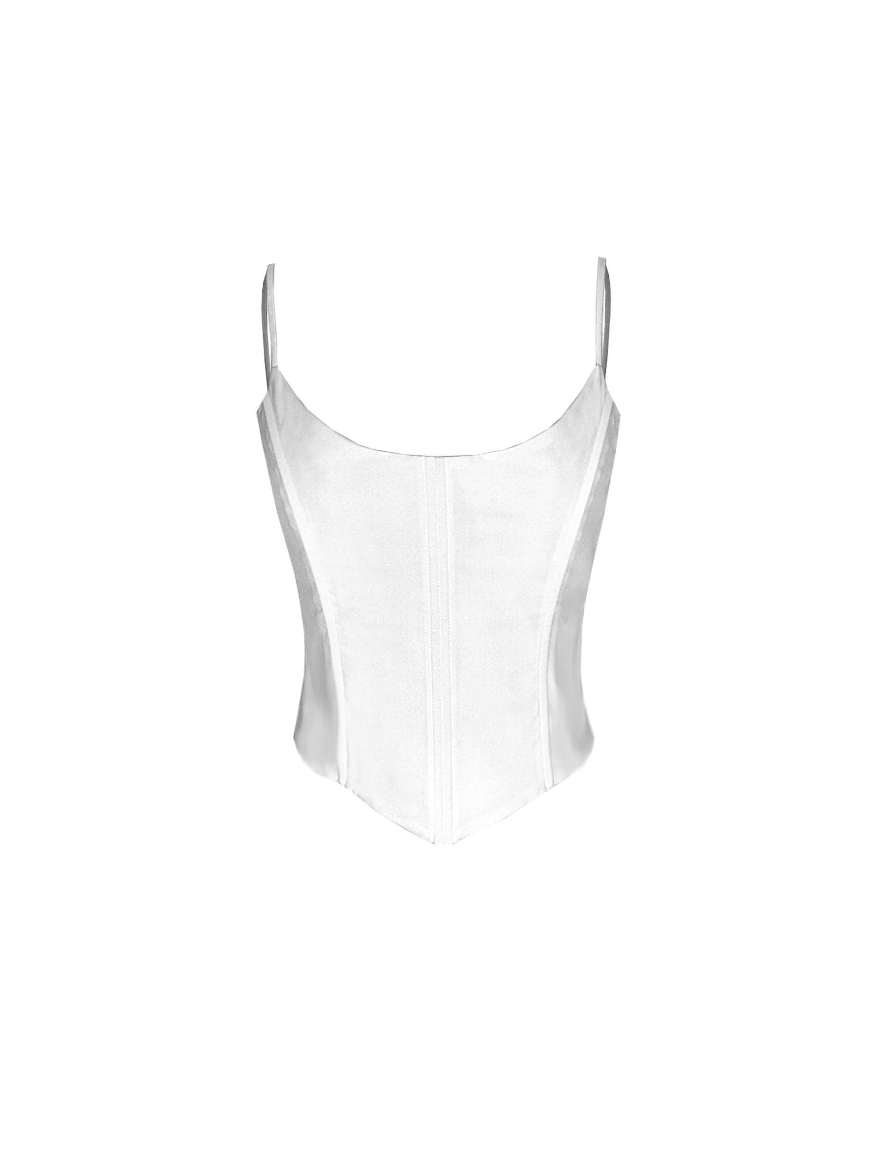 WHITE ORGANIC COTTON CORSET