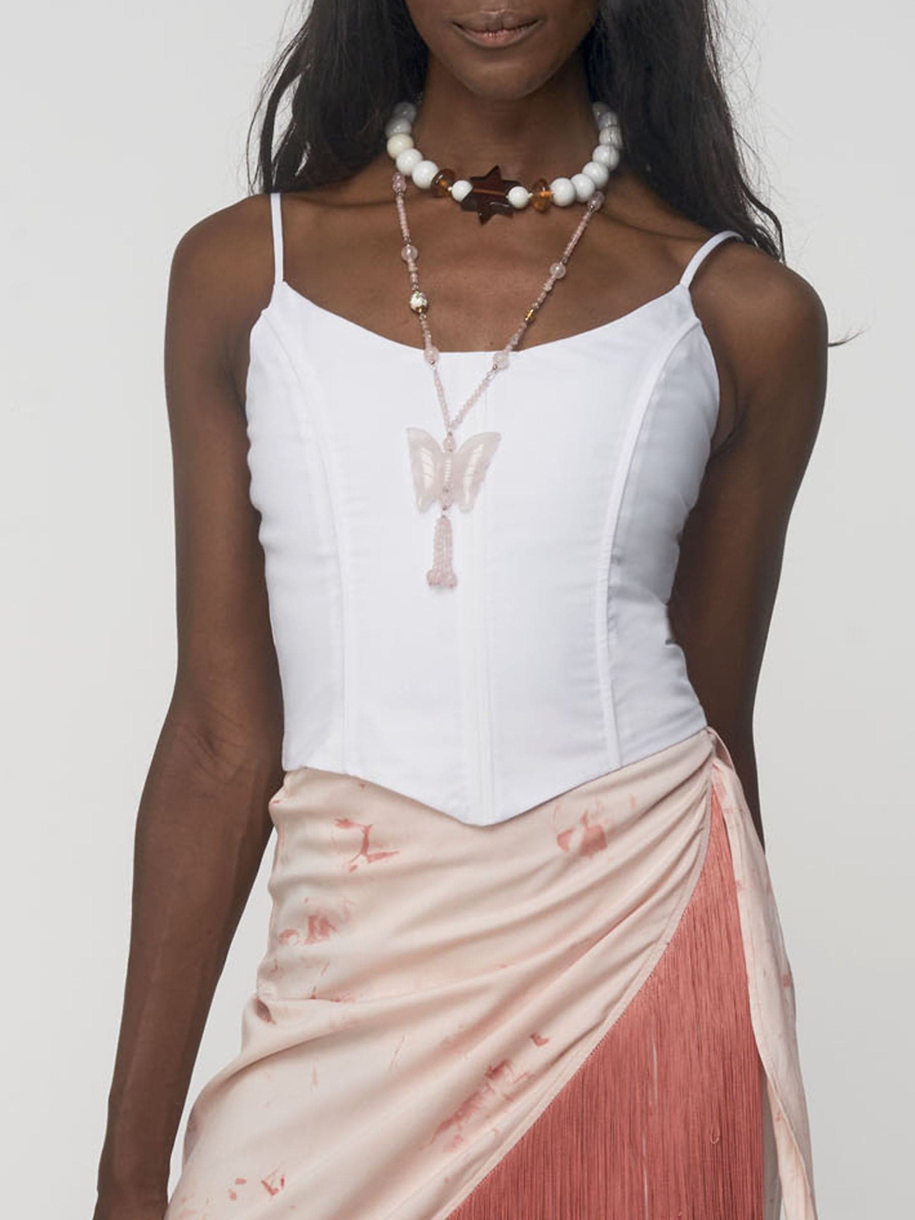 WHITE ORGANIC COTTON CORSET