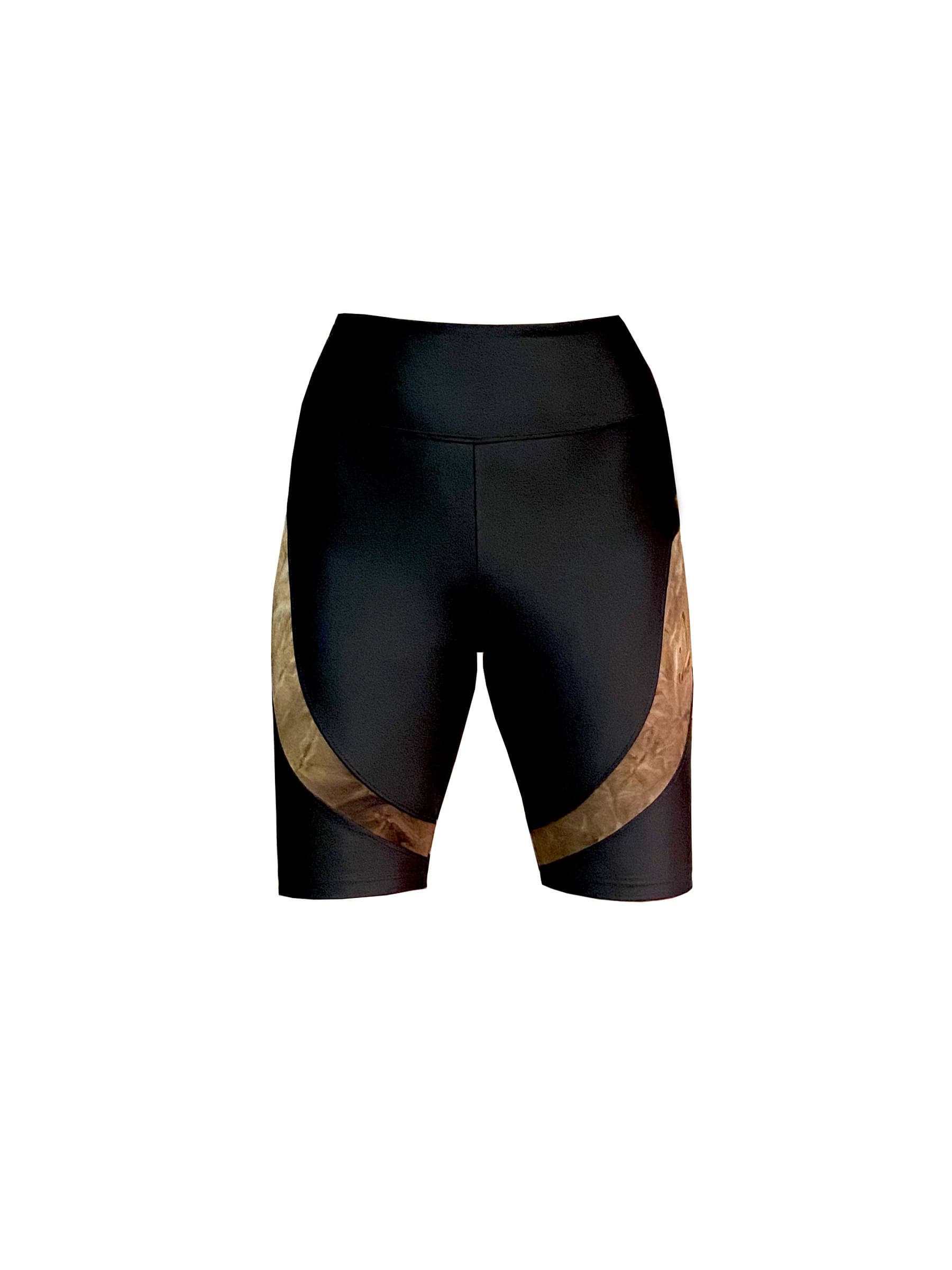 Brown tie dye sustainable bike short