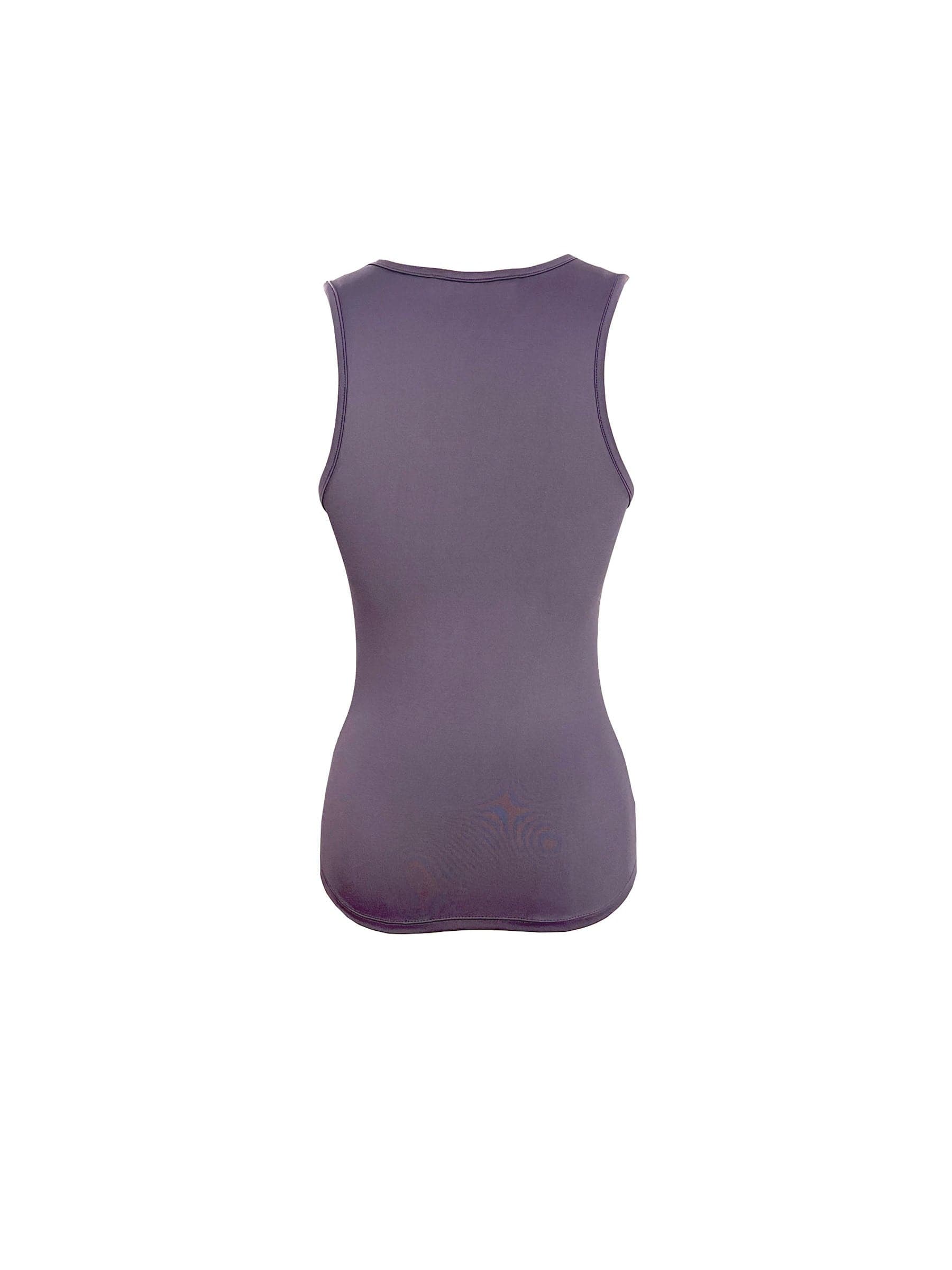 RECYCLED POLY PURPLE CORSET TANK TOP